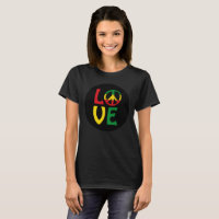 LOVE Reggae with peace symbol