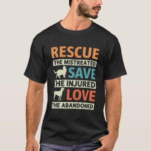 Love Rescued Stuffed Animals, Dog, Puppy Or Cat Pa T-Shirt