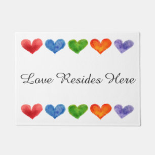 Love Resides Here Doormat