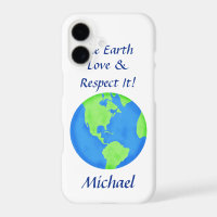 Love Respect Earth Globe Name Personalised