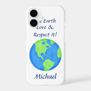Love Respect Earth Globe Name Personalised