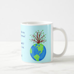 Love Respect Earth Poem Art Blue Name Personalised Coffee Mug