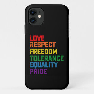 Love Respect Freedom Tolerance Equality Pride Case-Mate iPhone Case