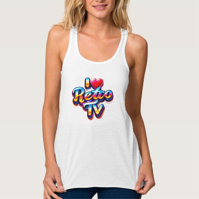 Love Retro TV Singlet (Front)