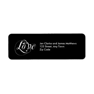 Love Return Address Labels for Weddings