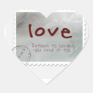 love return it to sender we all need LOVEE Heart Sticker