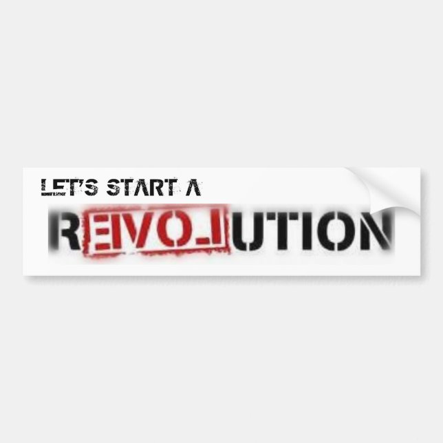 Love Revolution Bumper Sticker (Front)