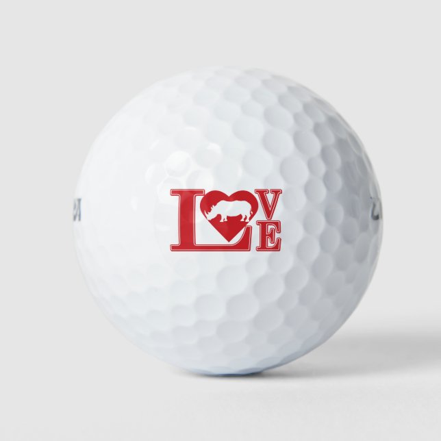 Love-Rhinos Golf Balls (Front)