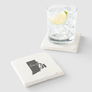 Love Rhode Island Stone Coaster