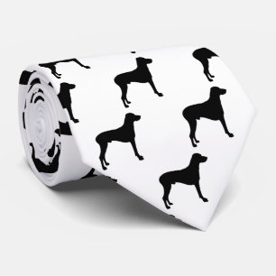 Love Rhodesian Ridgeback Dog Silhouette Neck Tie