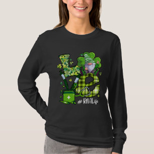 Love RNA Restorative Nurse Assistant Gnome St Patr T-Shirt