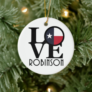 LOVE Robinson Texas Ceramic Tree Decoration