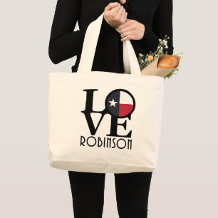 LOVE Robinson Texas Large Tote Bag
