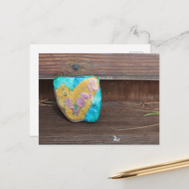 Love Rock Postcard (Front/Back In Situ)