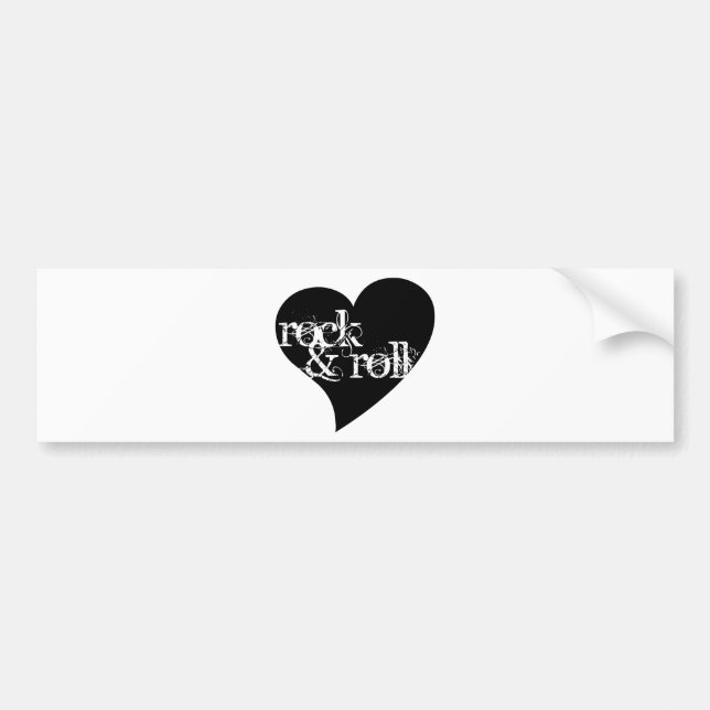Love Rock & Roll Design Bumper Sticker (Front)