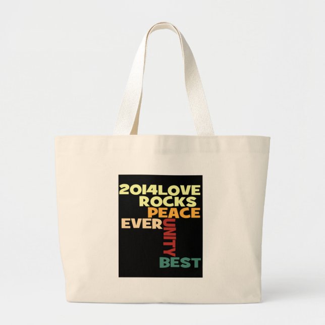 Love Rocks Large Tote Bag (Front)