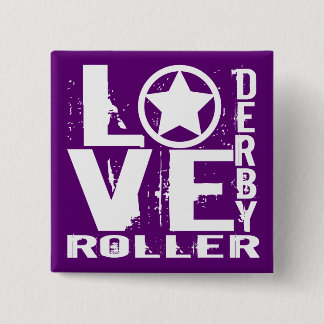LOVE Roller Derby 15 Cm Square Badge