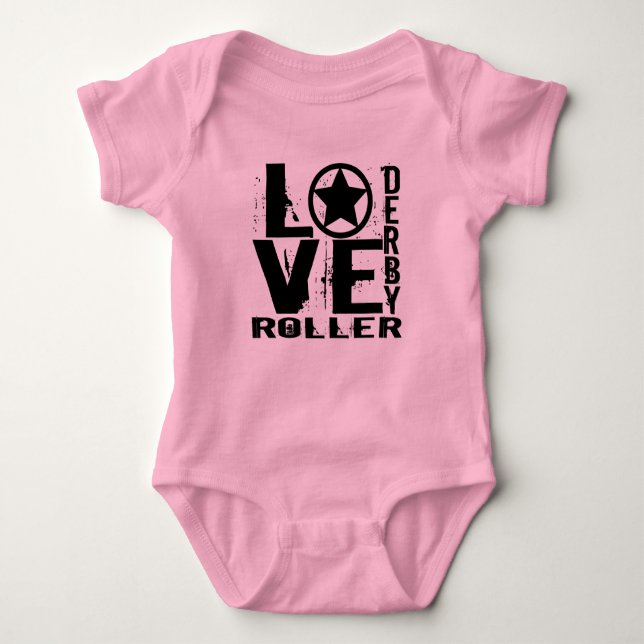 LOVE Roller Derby Baby Bodysuit (Front)