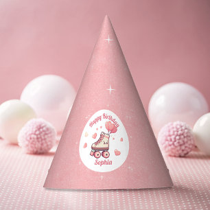 Love Roller Skating Glitters Birthday Party Hat