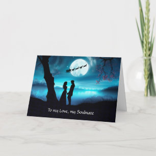 Love Romance Christmas Holiday with Couple Card