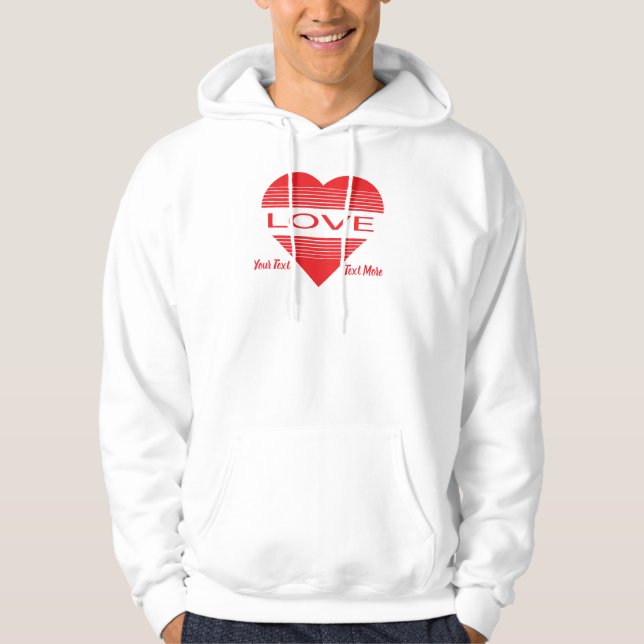 Love & Romance Concept Design with Heart Elements Hoodie (Front)