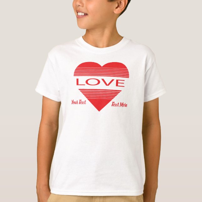 Love & Romance Concept Design with Heart Elements T-Shirt (Front)