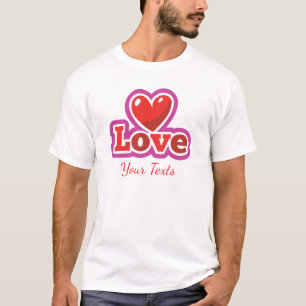 Love & Romance Concept Design with Heart Elements T-Shirt