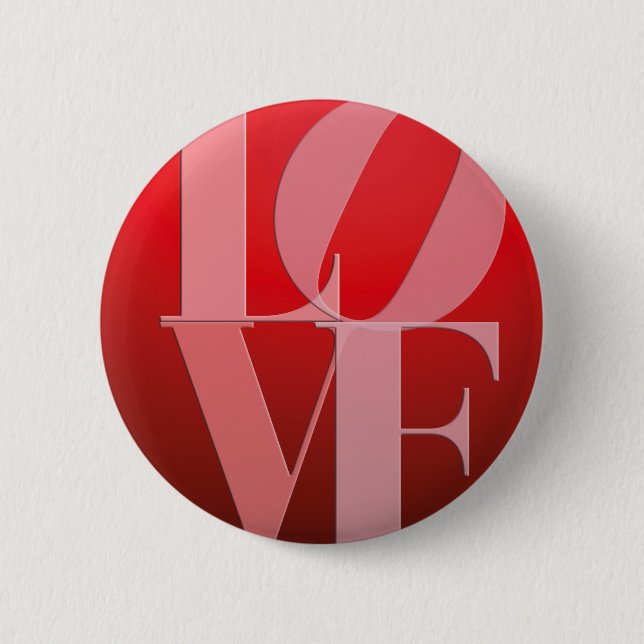 Love Romance Red Pink 6 Cm Round Badge (Front)