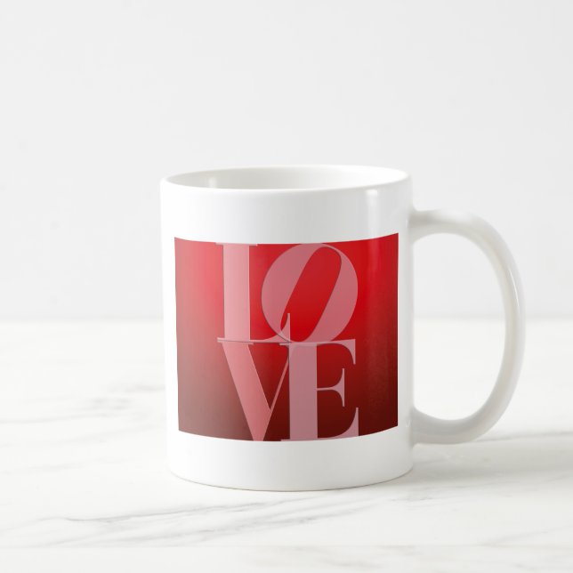 Love Romance Red Pink Coffee Mug (Right)