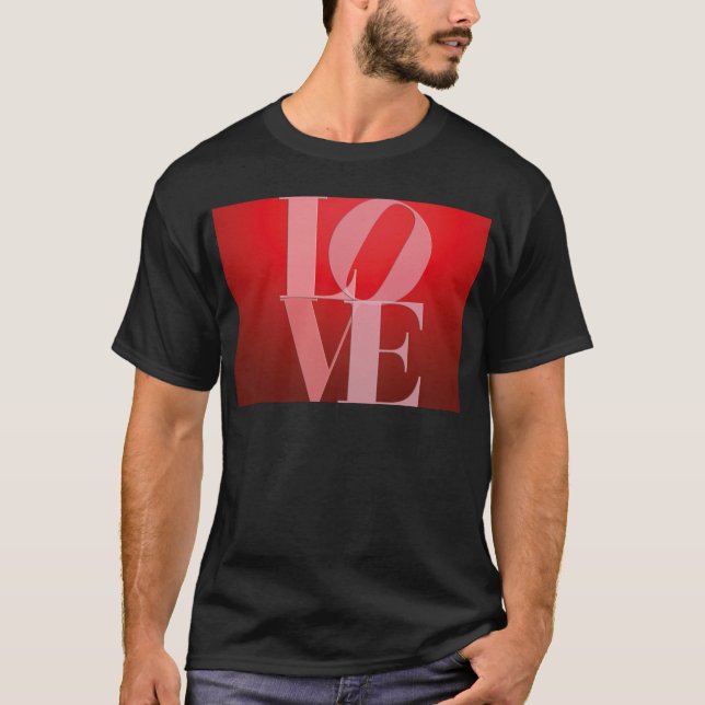 Love Romance Red Pink T-Shirt (Front)
