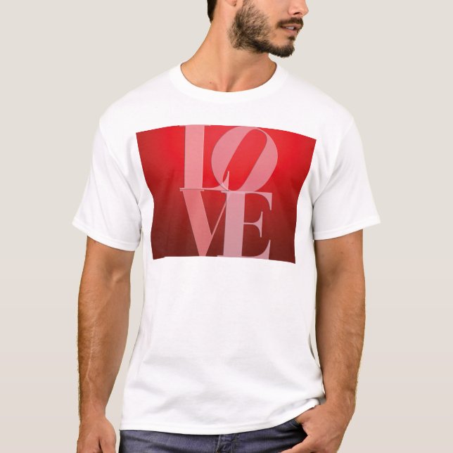 Love Romance Red Pink T-Shirt (Front)