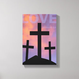 LOVE – Romans 5:8 Canvas Print