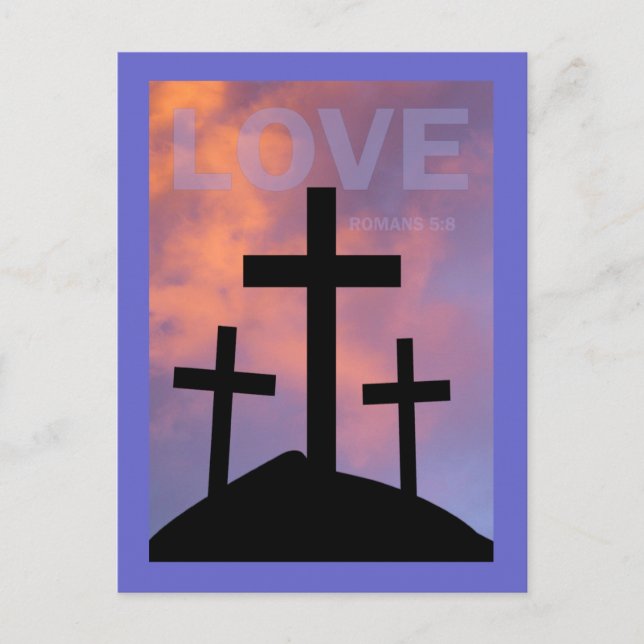 LOVE – Romans 5:8 Postcard (Front)