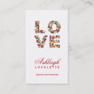LOVE Romantic Blooms Spring Flowers Profile Card