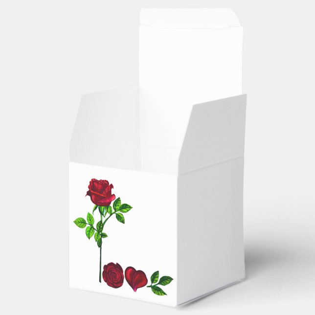 LOVE Rose Favour Box – Hand-Painted Art (Opened)