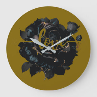 Love Rose Wall Clock