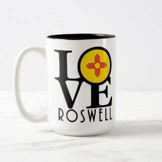 LOVE Roswell New Mexico 15oz Two-Tone Coffee Mug