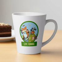 Love Running Funny Woodland Animal Race Cartoon