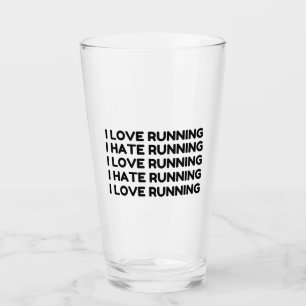 LOVE RUNNING HATE RUNNING GLASS