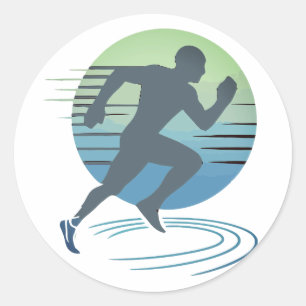 Love Running Marathon Competitive Runner Event Classic Round Sticker