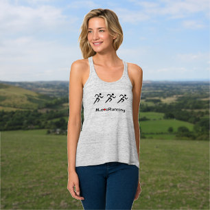 Love Running slogan runners Singlet