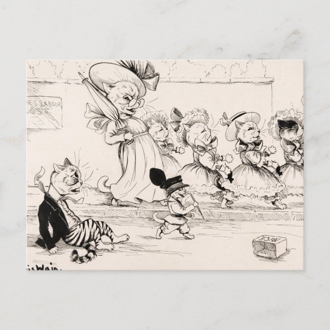 Love’s Labour’s Lost by Louis Wain Postcard (Front)