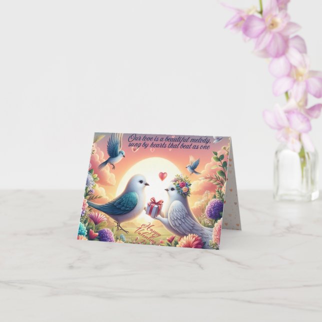 Love’s Precious Gift – Romantic Valentine’s Day Ca Card (Orchid)