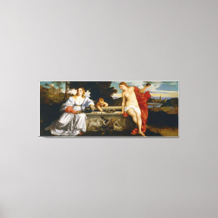 Love Sacred and Profane Love by Titian Canvas Print