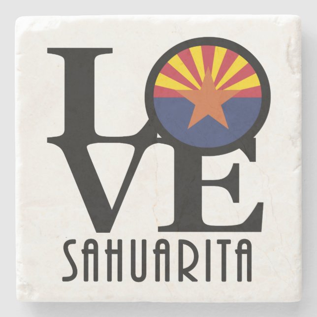 LOVE Sahuarita Stone Coaster (Front)