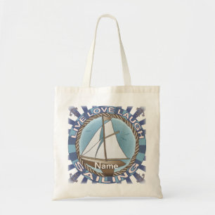 Love Sailing Sailboat Tote Bag