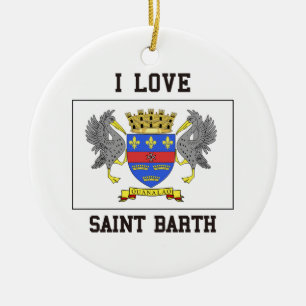 Love Saint Barth Ceramic Tree Decoration