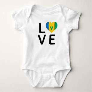 Love - Saint Vincent and the Grenadines Flag Baby Bodysuit