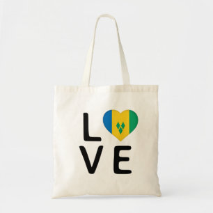 Love - Saint Vincent and the Grenadines Flag Tote Bag