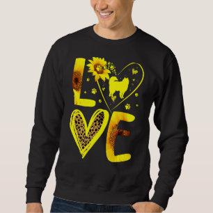 Love Samoyed Sunflower Dog   Paw Sunflower Sweatshirt